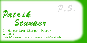 patrik stumper business card